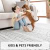 image8x10 Neutral Boho Area Rug for Living Room Bedroom ampamp Dining  Soft Washable Indoor BrownBlack