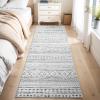 image8x10 Neutral Boho Area Rug for Living Room Bedroom ampamp Dining  Soft Washable Indoor BrownBlack