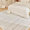 image8x10 Neutral Boho Area Rug for Living Room Bedroom ampamp Dining  Soft Washable Indoor BrownBrown