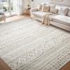 image8x10 Neutral Boho Area Rug for Living Room Bedroom ampamp Dining  Soft Washable Indoor BrownBrown
