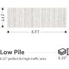image8x10 Neutral Boho Area Rug for Living Room Bedroom ampamp Dining  Soft Washable Indoor BrownBrown