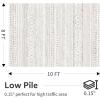 image8x10 Neutral Boho Area Rug for Living Room Bedroom ampamp Dining  Soft Washable Indoor BrownBrown