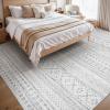 image8x10 Neutral Boho Area Rug for Living Room Bedroom ampamp Dining  Soft Washable Indoor BrownGrey