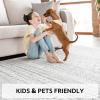 image8x10 Neutral Boho Area Rug for Living Room Bedroom ampamp Dining  Soft Washable Indoor BrownGrey
