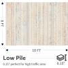image8x10 Neutral Boho Area Rug for Living Room Bedroom ampamp Dining  Soft Washable Indoor BrownMulticolor