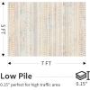 image8x10 Neutral Boho Area Rug for Living Room Bedroom ampamp Dining  Soft Washable Indoor BrownMulticolor