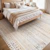 image8x10 Neutral Boho Area Rug for Living Room Bedroom ampamp Dining  Soft Washable Indoor BrownMulticolor