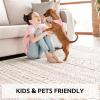 image8x10 Neutral Boho Area Rug for Living Room Bedroom ampamp Dining  Soft Washable Indoor BrownPink