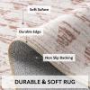 image8x10 Neutral Boho Area Rug for Living Room Bedroom ampamp Dining  Soft Washable Indoor BrownPink