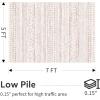image8x10 Neutral Boho Area Rug for Living Room Bedroom ampamp Dining  Soft Washable Indoor BrownPink