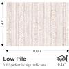 image8x10 Neutral Boho Area Rug for Living Room Bedroom ampamp Dining  Soft Washable Indoor BrownPink