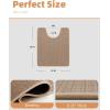 imagePADOOR NonSlip Bath Mat With RubberBacking Braided Absorbent Machine Washable Thin Rug for Bathroom Floor Quick Dry Fits Under Door 17x24 BeigeBeige