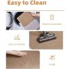 imagePADOOR NonSlip Bath Mat With RubberBacking Braided Absorbent Machine Washable Thin Rug for Bathroom Floor Quick Dry Fits Under Door 17x24 BeigeBeige