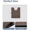 imagePADOOR NonSlip Bath Mat With RubberBacking Braided Absorbent Machine Washable Thin Rug for Bathroom Floor Quick Dry Fits Under Door 17x24 BeigeBlack