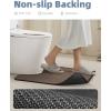 imagePADOOR NonSlip Bath Mat With RubberBacking Braided Absorbent Machine Washable Thin Rug for Bathroom Floor Quick Dry Fits Under Door 17x24 BeigeBlack