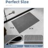 imagePADOOR NonSlip Bath Mat With RubberBacking Braided Absorbent Machine Washable Thin Rug for Bathroom Floor Quick Dry Fits Under Door 17x24 BeigeGrey
