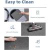 imagePADOOR NonSlip Bath Mat With RubberBacking Braided Absorbent Machine Washable Thin Rug for Bathroom Floor Quick Dry Fits Under Door 17x24 BeigeGrey