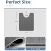 imagePADOOR NonSlip Bath Mat With RubberBacking Braided Absorbent Machine Washable Thin Rug for Bathroom Floor Quick Dry Fits Under Door 17x24 BeigeGrey