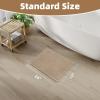 imagePADOORBath MatAbsorbent Rubber Backing Bathroom Mats Rug Quick Dry Thin Bathroom Rugs Fit Under DoorNon Slip Washable Bath Mats for BathroomBath Rug in Front of Sink 20quotx32quot GreyBrown