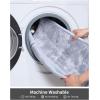 imagePADOORBath MatAbsorbent Rubber Backing Bathroom Mats Rug Quick Dry Thin Bathroom Rugs Fit Under DoorNon Slip Washable Bath Mats for BathroomBath Rug in Front of Sink 17quotx24quot Grey