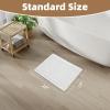 imagePADOORBath MatAbsorbent Rubber Backing Bathroom Mats Rug Quick Dry Thin Bathroom Rugs Fit Under DoorNon Slip Washable Bath Mats for BathroomBath Rug in Front of Sink 20quotx32quot GreyWhite
