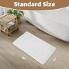 imagePADOORBath MatAbsorbent Rubber Backing Bathroom Mats Rug Quick Dry Thin Bathroom Rugs Fit Under DoorNon Slip Washable Bath Mats for BathroomBath Rug in Front of Sink 20quotx32quot GreyWhite