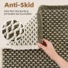 imagePADOORBath MatAbsorbent Rubber Backing Bathroom Mats Rug Quick Dry Thin Bathroom Rugs Fit Under DoorNon Slip Washable Bath Mats for BathroomBath Rug in Front of Sink 20quotx32quot GreyGreen  Cream