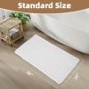 imagePADOORBath MatAbsorbent Rubber Backing Bathroom Mats Rug Quick Dry Thin Bathroom Rugs Fit Under DoorNon Slip Washable Bath Mats for BathroomBath Rug in Front of Sink 20quotx32quot GreyWhite