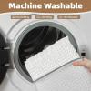 imagePADOORBath MatAbsorbent Rubber Backing Bathroom Mats Rug Quick Dry Thin Bathroom Rugs Fit Under DoorNon Slip Washable Bath Mats for BathroomBath Rug in Front of Sink 20quotx32quot GreyWhite