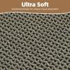 imagePADOORBath MatAbsorbent Rubber Backing Bathroom Mats Rug Quick Dry Thin Bathroom Rugs Fit Under DoorNon Slip Washable Bath Mats for BathroomBath Rug in Front of Sink 20quotx32quot GreyGreen