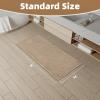 imagePADOORBath MatAbsorbent Rubber Backing Bathroom Mats Rug Quick Dry Thin Bathroom Rugs Fit Under DoorNon Slip Washable Bath Mats for BathroomBath Rug in Front of Sink 20quotx32quot GreyBrown