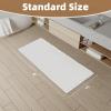 imagePADOORBath MatAbsorbent Rubber Backing Bathroom Mats Rug Quick Dry Thin Bathroom Rugs Fit Under DoorNon Slip Washable Bath Mats for BathroomBath Rug in Front of Sink 20quotx32quot GreyWhite