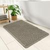 imagePADOORBath MatAbsorbent Rubber Backing Bathroom Mats Rug Quick Dry Thin Bathroom Rugs Fit Under DoorNon Slip Washable Bath Mats for BathroomBath Rug in Front of Sink 20quotx32quot GreyGreen