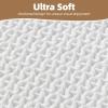 imagePADOORBath MatAbsorbent Rubber Backing Bathroom Mats Rug Quick Dry Thin Bathroom Rugs Fit Under DoorNon Slip Washable Bath Mats for BathroomBath Rug in Front of Sink 20quotx32quot GreyWhite