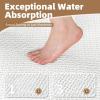 imagePADOORBath MatAbsorbent Rubber Backing Bathroom Mats Rug Quick Dry Thin Bathroom Rugs Fit Under DoorNon Slip Washable Bath Mats for BathroomBath Rug in Front of Sink 20quotx32quot GreyWhite