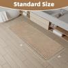 imagePADOORBath MatAbsorbent Rubber Backing Bathroom Mats Rug Quick Dry Thin Bathroom Rugs Fit Under DoorNon Slip Washable Bath Mats for BathroomBath Rug in Front of Sink 20quotx32quot GreyBrown