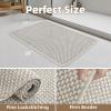 imagePADOORBath MatSuper Absorbent Chenille Bathroom MatsRubber Backed Bath Mats for Bathroom Non Slip Machine Washable Bathroom Rugs Front of BathtubShower RoomSink1728 DarkgreyampampBlackBeigecream