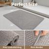 imagePADOORBath MatSuper Absorbent Chenille Bathroom MatsRubber Backed Bath Mats for Bathroom Non Slip Machine Washable Bathroom Rugs Front of BathtubShower RoomSink1728 DarkgreyampampBlackGreybeige
