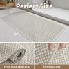 imagePADOORBath MatSuper Absorbent Chenille Bathroom MatsRubber Backed Bath Mats for Bathroom Non Slip Machine Washable Bathroom Rugs Front of BathtubShower RoomSink1728 DarkgreyampampBlackBeigecream