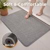 imagePADOORBath MatSuper Absorbent Chenille Bathroom MatsRubber Backed Bath Mats for Bathroom Non Slip Machine Washable Bathroom Rugs Front of BathtubShower RoomSink1728 DarkgreyampampBlackGreybeige