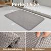 imagePADOORBath MatSuper Absorbent Chenille Bathroom MatsRubber Backed Bath Mats for Bathroom Non Slip Machine Washable Bathroom Rugs Front of BathtubShower RoomSink1728 DarkgreyampampBlackGreybeige
