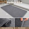 imagePADOORBath MatSuper Absorbent Chenille Bathroom MatsRubber Backed Bath Mats for Bathroom Non Slip Machine Washable Bathroom Rugs Front of BathtubShower RoomSink1728 DarkgreyampampBlackDarkgreygrey