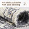 imagePADOORWaffle Bath Mat 24quotx36quotSuper Absorbent Bath Mats for Bathroom Machine Washable Non Slip Bathroom Rug with Tassels Soft Bathroom Mat for Laundry Room Bedroom Cream ampamp Brown 2x 3Grey