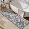imagePADOORWaffle Bath Mat 24quotx36quotSuper Absorbent Bath Mats for Bathroom Machine Washable Non Slip Bathroom Rug with Tassels Soft Bathroom Mat for Laundry Room Bedroom Cream ampamp Brown 2x 3Grey