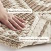 imagePADOORWaffle Bath Mat 24quotx36quotSuper Absorbent Bath Mats for Bathroom Machine Washable Non Slip Bathroom Rug with Tassels Soft Bathroom Mat for Laundry Room Bedroom Cream ampamp Brown 2x 3Brown