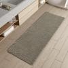 imagePADOORBath MatAbsorbent Rubber Backing Bathroom Mats Rug Quick Dry Thin Bathroom Rugs Fit Under DoorNon Slip Washable Bath Mats for BathroomBath Rug in Front of Sink 20quotx32quot GreyGreen