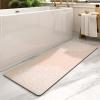 imagePADOORNo Stains Bathroom Runner RugBath Mats for Bathroom Non SlipSuper Absorbent Bath Floor Mat Quick Dry Diatomaceous Earth Bath RugLarge Bathmat17 x67Beige