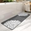 imagePADOORNo Stains Bathroom Runner RugBath Mats for Bathroom Non SlipSuper Absorbent Bath Floor Mat Quick Dry Diatomaceous Earth Bath RugLarge Bathmat17 x67Dark Grey