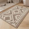 imagePADOORWaffle Bath Mat 24quotx36quotSuper Absorbent Bath Mats for Bathroom Machine Washable Non Slip Bathroom Rug with Tassels Soft Bathroom Mat for Laundry Room Bedroom Cream ampamp Brown 2x 3Brown