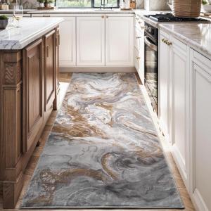 image5x7 Area Rugs for Living Room Modern Abstract Rug for Bedroom Contemporary Machine Washable Rug Large Stain Resistant Carpet for Dining Room Playroom Home Office Pet ampamp Kids FriendlyGold